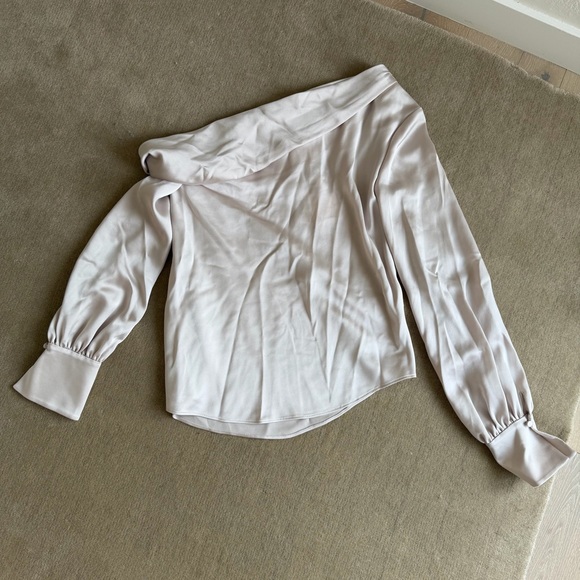 Simkhai Alice Draped One Shoulder Top in Champagne, size S, NWT - Picture 6 of 8